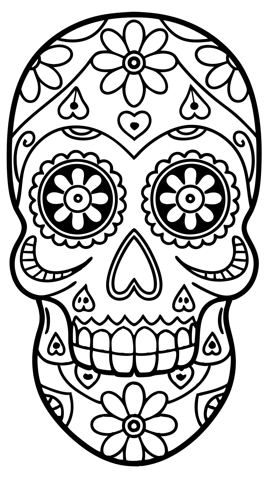 sugar skulls color pages